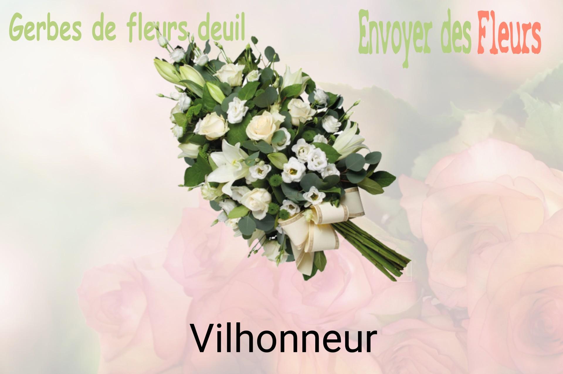 Gerbe de fleurs de deuil livrée à Vilhonneur